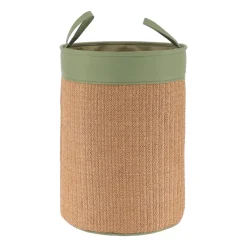 PANIERE VERT OLIVE NATUREL D.40X40X54CM