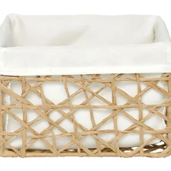 PANIER GM PAPIER FICELLE TISSU CREME