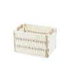 PANIER PAPIER BICOLORE 15.5X11X10CM BLANC NATUREL