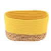 PANIER RECTANGLE COTON VEGETALE 23X15X13.5CM JAUNE NATUREL