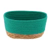 PANIER RECTANGLE COTON VEGETALE 21X13X12CM VERT CARAIBES