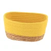 PANIER RECTANGLE COTON VEGETALE 21X13X12CM JAUNE NATUREL