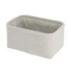 PANIER RECTANGLE FACON BOUCLETTE 26X17.5X12CM NATUREL