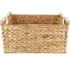 PANIER RECTANGLE JACINTHE POIGNEES BOIS 43X32X20CM NATUREL