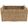 PANIER RECTANGLE VEGETALE POIGNEES BOIS 43X32X20CM NATUREL