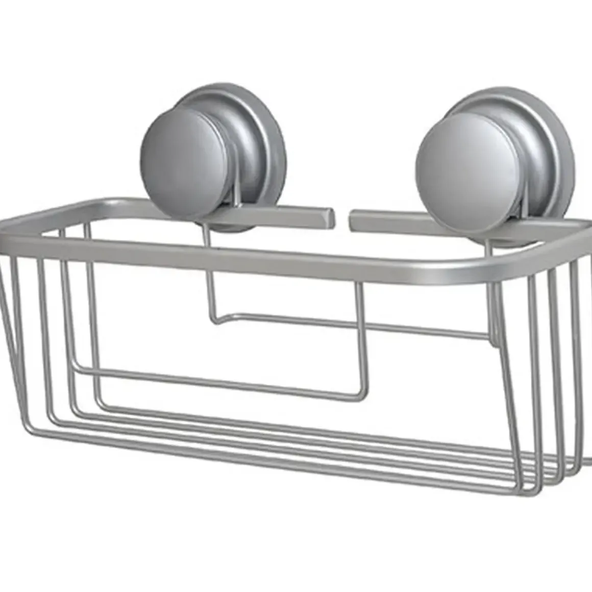 PANIER RECTANGULAIRE ALUMINIUM SUR VENTOUSES CHROME