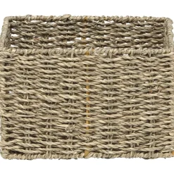 PANIER RECTANGULAIRE MATIERE VEGETALE 22X19X14CM NATUREL