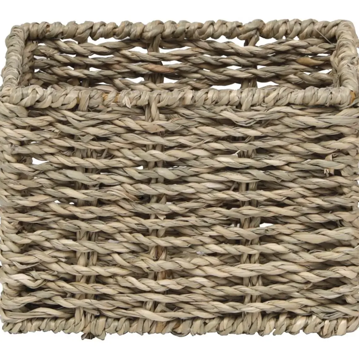 PANIER RECTANGULAIRE MATIERE VEGETALE 14X11X10CM NATUREL