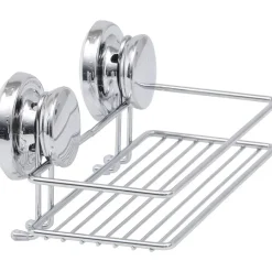 PANIER RECTANGULAIRE METAL SUR VENTOUSES   CHROME
