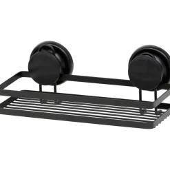 PANIER RECTANGULAIRE METAL SUR VENTOUSES NOIR