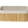 PANIER RECTANGULAIRE MM BAMBOU TISSU LIN