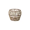 PANIER ROTIN ROND MOTIF D.32X26CM