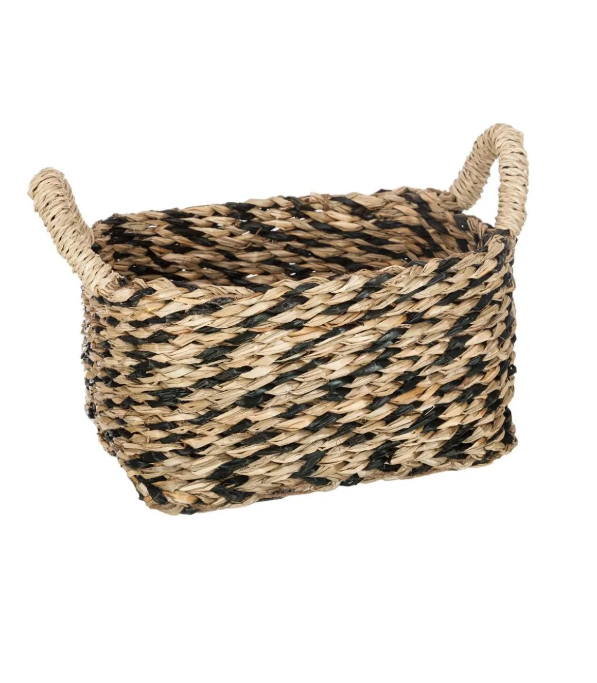 PANIER SEAGRASS ETHNIQUE RECTANGLE D.24X17.5X12.5CM