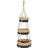 3 PANIERS EN OSIER SUSPENDUS 25X10 20X9 15X8