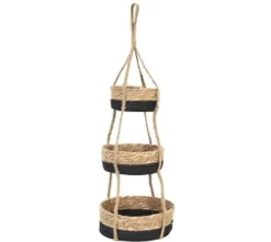 3 PANIERS EN OSIER SUSPENDUS 25X10 20X9 15X8