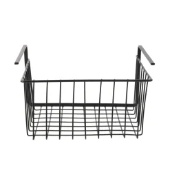 PANIER SUSPENDU METAL FILAIRE NOIR 26X14X26CM