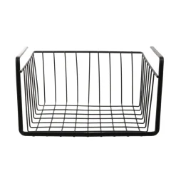 PANIER SUSPENDU METAL FILAIRE NOIR 26X14X26CM