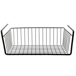 PANIER SUSPENDU METAL FILAIRE NOIR 40X14X26CM