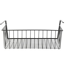 PANIER SUSPENDU METAL FILAIRE NOIR 40X14X26CM
