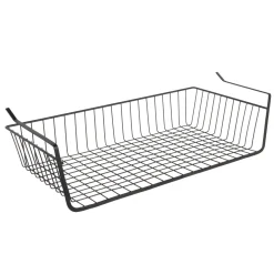 PANIER SUSPENDU METAL FILAIRE NOIR 56X14X26CM