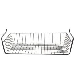 PANIER SUSPENDU METAL FILAIRE NOIR 56X14X26CM