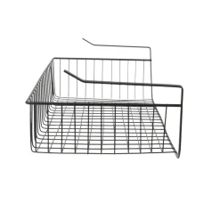 PANIER SUSPENDU METAL FILAIRE NOIR 56X14X26CM