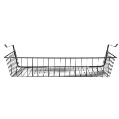 PANIER SUSPENDU METAL FILAIRE NOIR 56X14X26CM