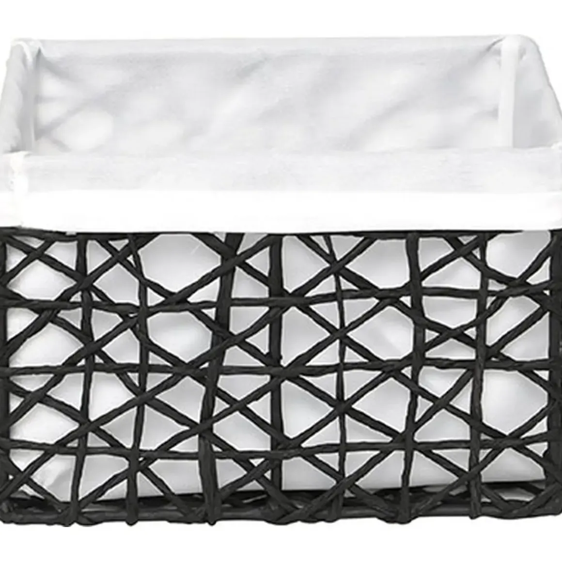 PANIER TGM PAPIER NOIR TISSU BLANC