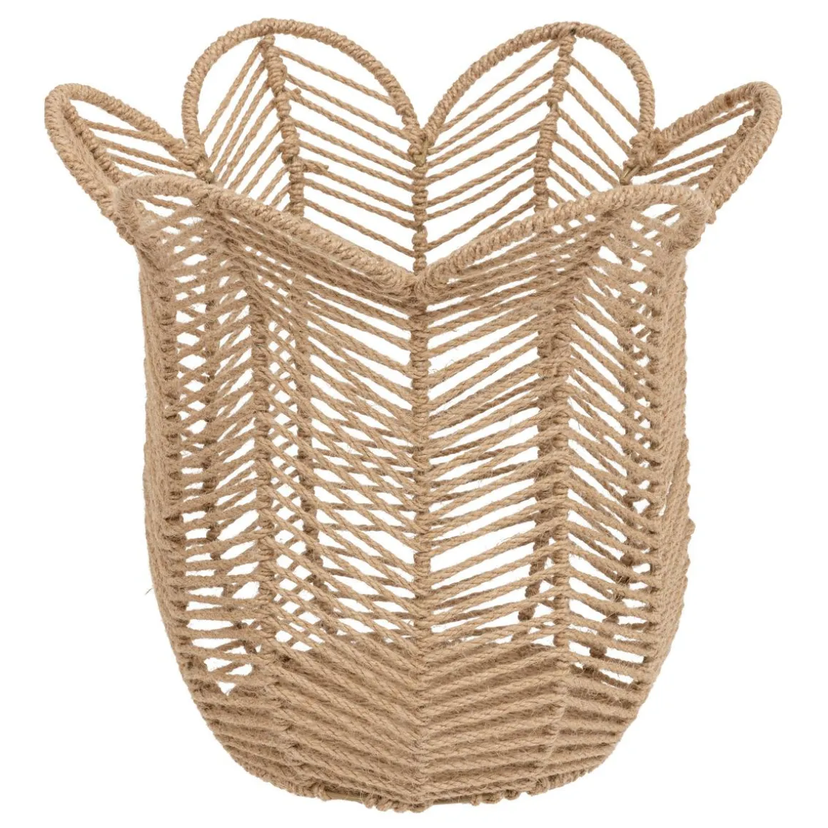 PANIER THE FLORAL COLLECTION JUTE NATUREL TAILLE L