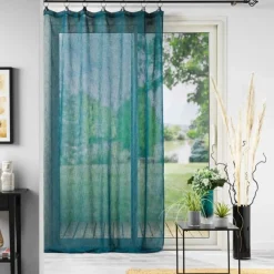 PANNEAU A ANNEAUX 140X240CM TISSE LINKA BLEU