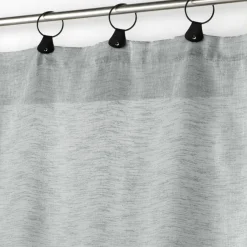 PANNEAU ANNEAUX 140X240CM VOILE TISSE LINKA GRIS