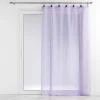 PANNEAU ANNEAUX 140X240CM VOILE TISSE LINKA LILAS
