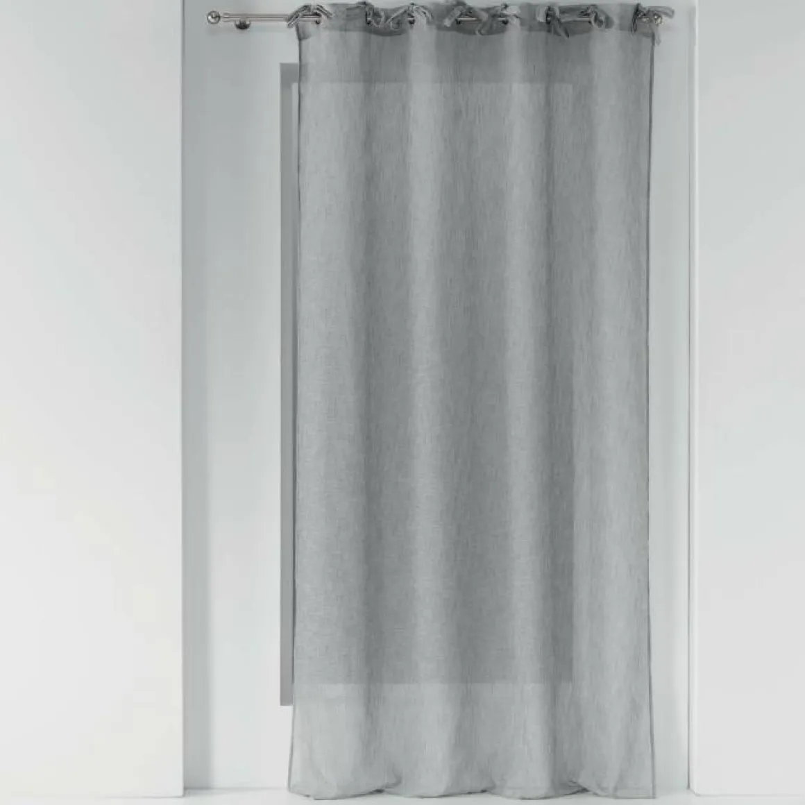 PANNEAU A NOUETTES 140X240CM VOILE CHARLOTTE GRIS