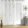 PANNEAU A OEILLETS 140X240CM BRODE METALLISE PALMEOR OR