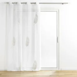 PANNEAU A OEILLETS 140X240CM BRODE METALLISE PALMEOR OR