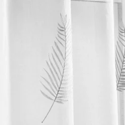 PANNEAU A OEILLETS 140X240CM BRODE METALLISE PALMEOR ARGENT
