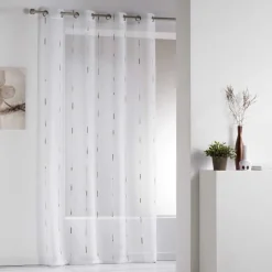 PANNEAU A OEILLETS 140X260CM CHENILLA NATUREL