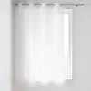 PANNEAU A OEILLETS 140X180CM EFFET LIN HALTONA BLANC