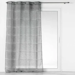 PANNEAU A OEILLETS 140X240CM EFFET LIN TISSE ALORIA