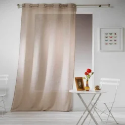 PANNEAU A OEILLETS 140X240CM HALTONA NOISETTE