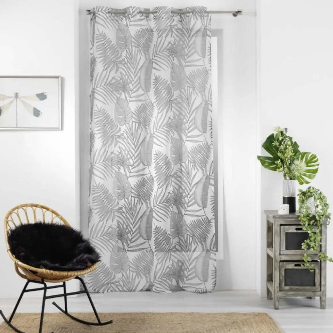 PANNEAU A OEILLETS 140X240CM IMP MAJOLICA BLANC