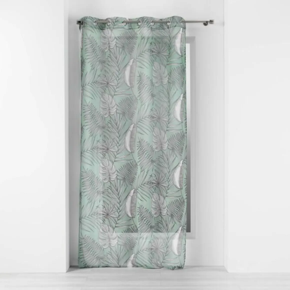 PANNEAU A OEILLETS 140X240CM IMPRIME MAJOLICA MENTHE