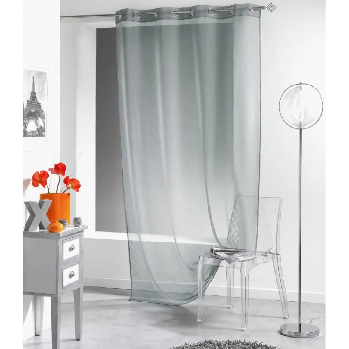 PANNEAU A OEILLETS 140X240CM LISSEA GRIS