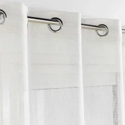 PANNEAU A OEILLETS 140X240CM METALLISE SUNLINE BLANC OR
