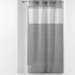 PANNEAU A OEILLETS 140 X 240CM RAYE SICILIA  ANTHRACITE