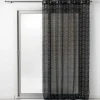 PANNEAU A OEILLETS 140X240CM SABLE IMPRIME LETIKO NOIR