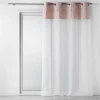 PANNEAU A OEILLETS 140X240CM TOP COTON IMP SIBEL ROSE