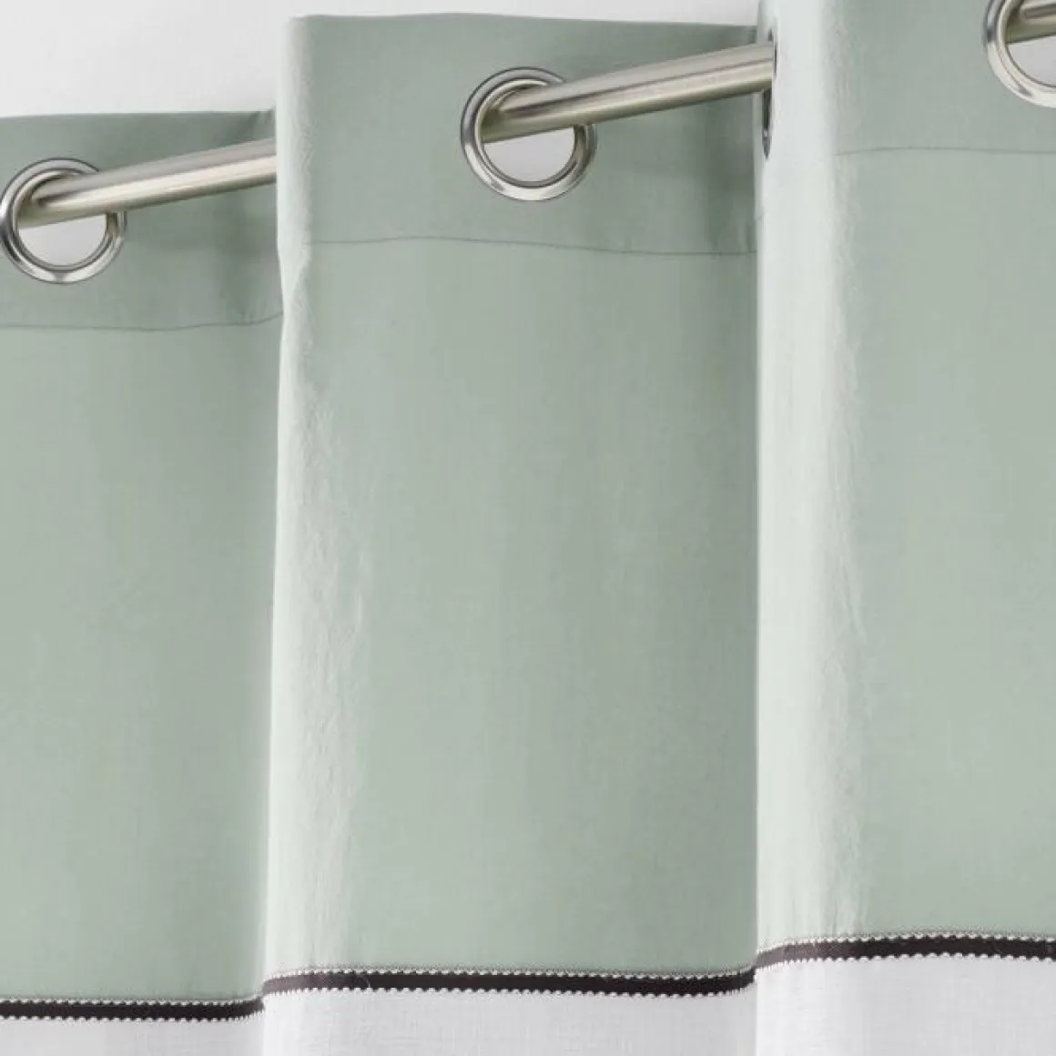 PANNEAU A OEILLETS 137X240CM TOP COTON JOLIBEL MENTHE