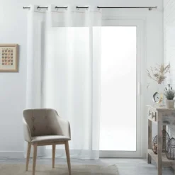 PANNEAU A OEILLETS 140X240CM VOILE CAMILLA BLANC