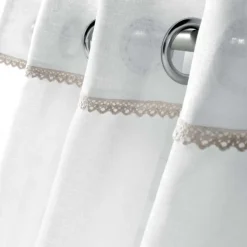 PANNEAU A OEILLETS 140X240CM VOILE CAMILLA BLANC